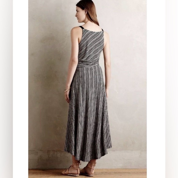 Maeve Anthropologie Hi-Low Salsola Summer Striped Dress Size Medium - Picture 2 of 12